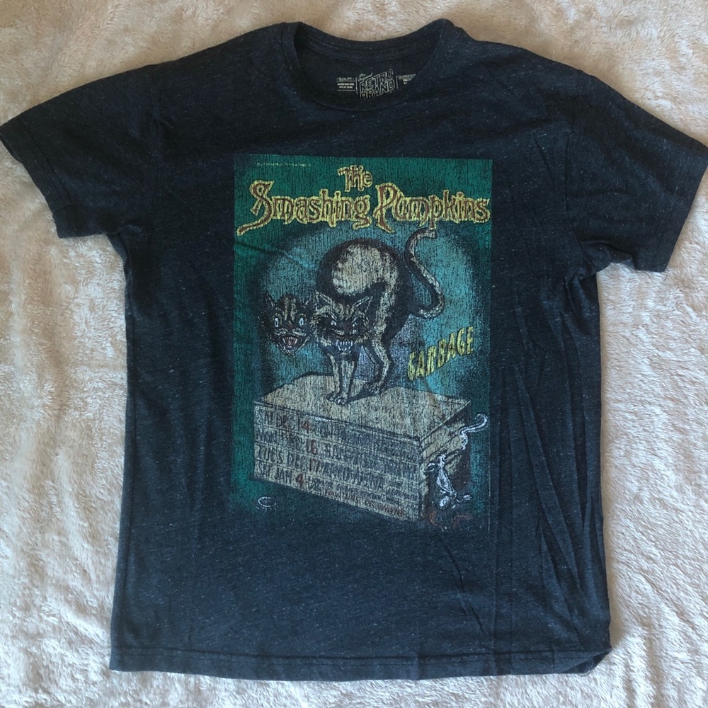 Smashing Pumpkins with Garbage Retro 1996 Concert Tee in Black. Size Large.